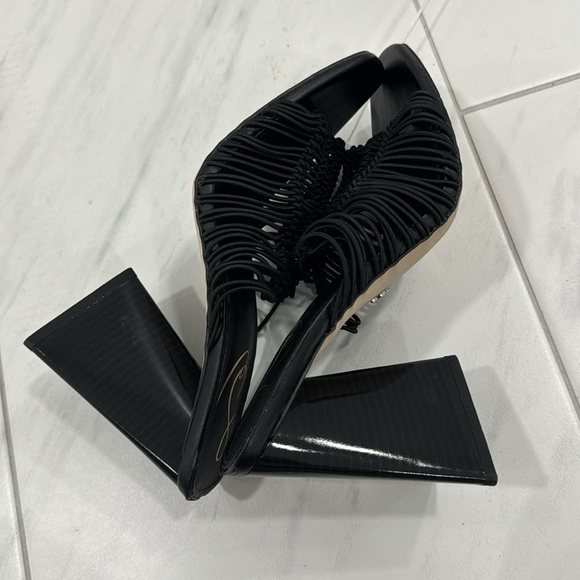 Sam Edelman Black Laurette Block Heel Sandals - Size 8 - Picture 15 of 17